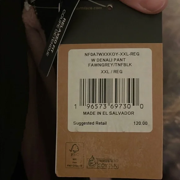 The North Face lavender and Black Fleece Bottoms - Picture 3 of 4